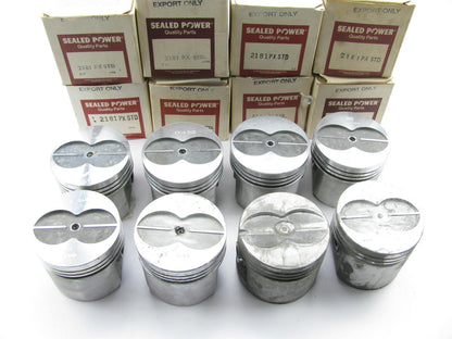 SET OF 8 - Sealed Power 2181PX STANDARD SIZE Pistons - 1958-1966 Ford 352 FE V8