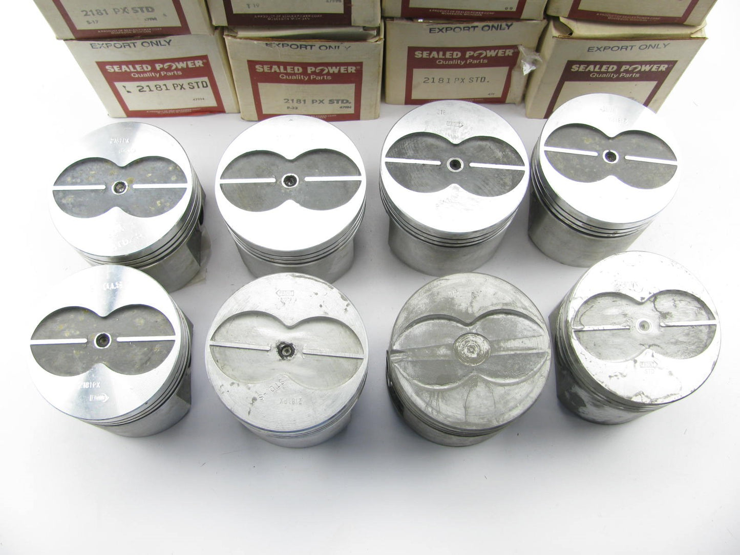 SET OF 8 - Sealed Power 2181PX STANDARD SIZE Pistons - 1958-1966 Ford 352 FE V8