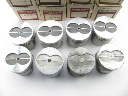 SET OF 8 - Sealed Power 2181PX STANDARD SIZE Pistons - 1958-1966 Ford 352 FE V8