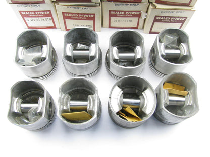 SET OF 8 - Sealed Power 2181PX STANDARD SIZE Pistons - 1958-1966 Ford 352 FE V8