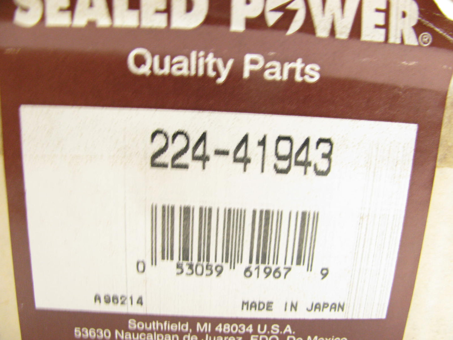 Sealed Power 224-41943 Oil Pump 84-86 Toyota Celica 84-88 Cressida 2.8L 5MGE
