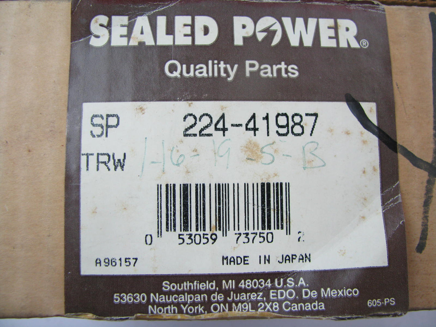 Sealed Power 224-41987 Engine Oil Pump For 1990-1993 Lexus 2.5L 3.0L-V6