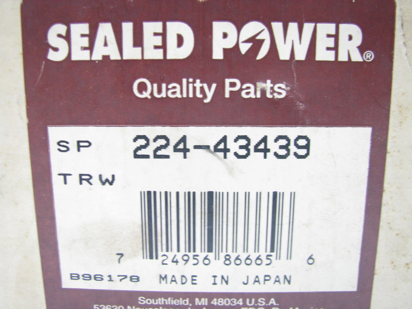 Sealed Power 224-43439 Engine Oil Pump For Nissan 720 2.5L I4 DIESEL SD25 4WD