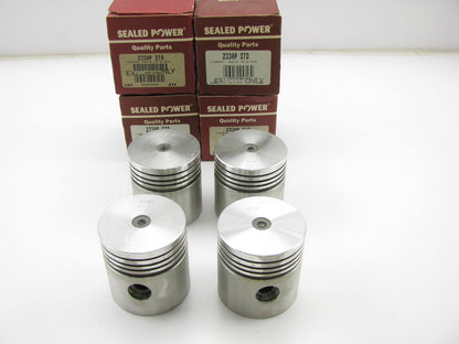 (4) Sealed Power 2330P Engine Pistons - Standard Size Continental F135 F4135 135