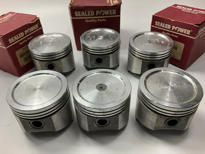 (6) Sealed 2333P-060 Forged Piston .060'' 1966-1976 IHC AMC Willys 232 258-L6