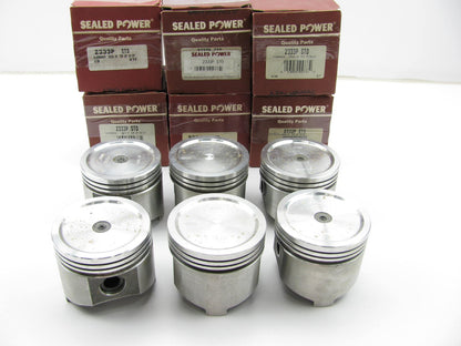 Sealed Power 2333P STD Forged Piston Set - 1966-1976 IHC AMC Willys 232 258-L6