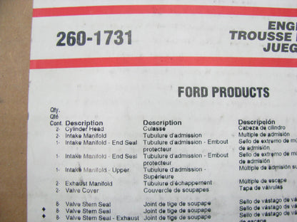 Sealed Power 260-1731 Full Engine Gasket Set For 1994-1997 Ford 351W 5.8L-V8
