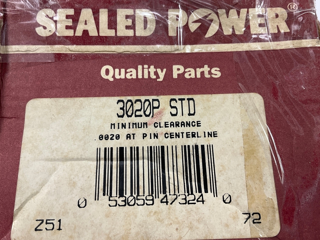 (4) Sealed Power 3020P Hypereutectic Piston - Standard 1984-1988 Pontiac 2.5L-L4