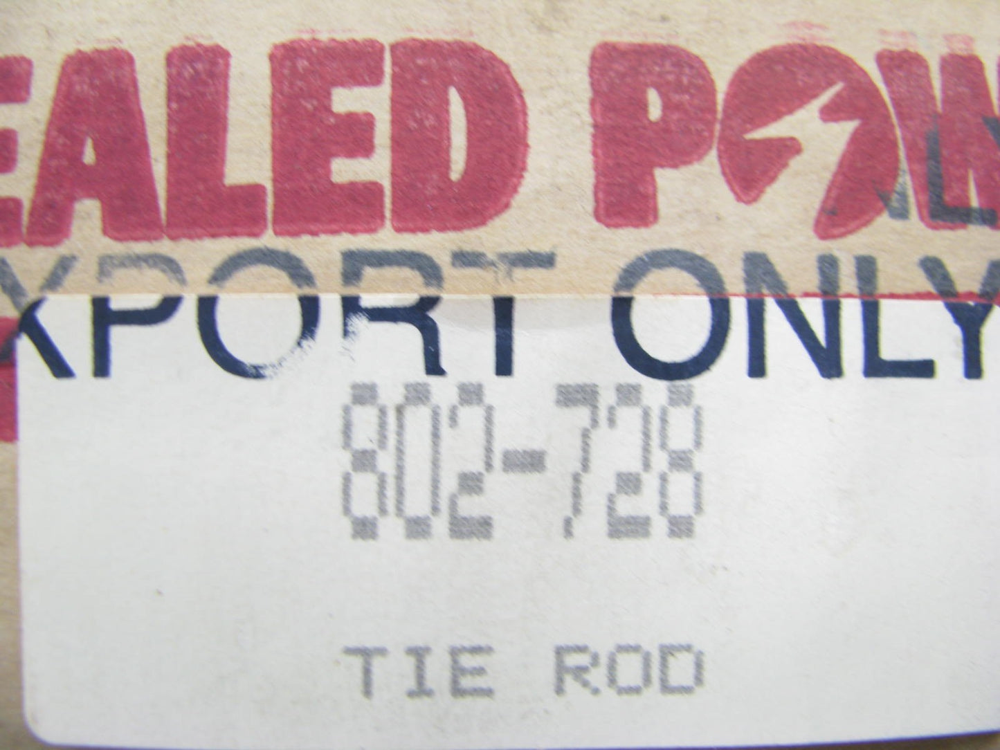 Sealed Power 802-728 Right Passengers Inner Steering Tie Rod End - 1965 Pontiac