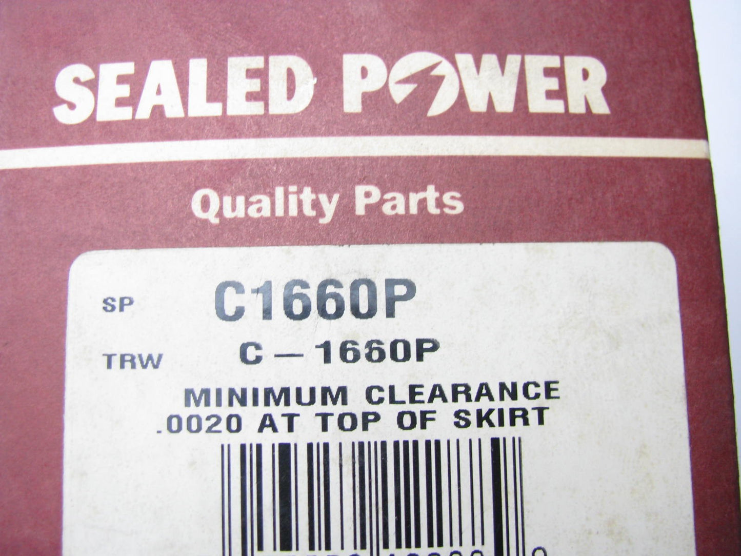 Sealed Power C1660P Cast Iron Engine Piston - Standard for I HC Tractor C-60