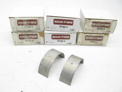 (6) Sealed Power CB583P Connecting Rod Bearings - STD 1962-1985 Ford 170 200 250