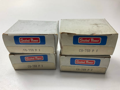 (4) Sealed Power CB-758P-1 Connecting Rod Bearings .001'' - Pontiac 350, 400, 455