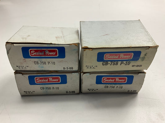 (4) Sealed Power CB-758P-10 Connecting Rod Bearings .010'' Pontiac 350, 400, 455