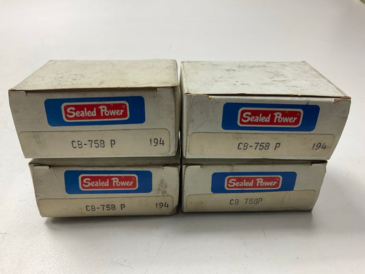 (4) Sealed Power CB-758P Connecting Rod Bearings STD - Pontiac 350, 400, 455 V8