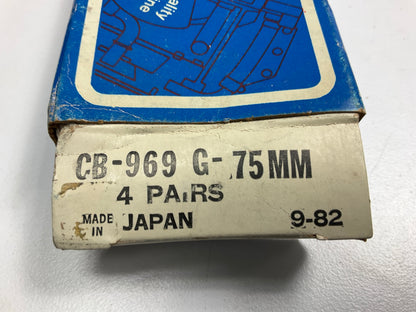 (4) Sealed CB-969G-75MM Connecting Rod Bearings .75mm 1968-1983 Toyota K 2K 3K