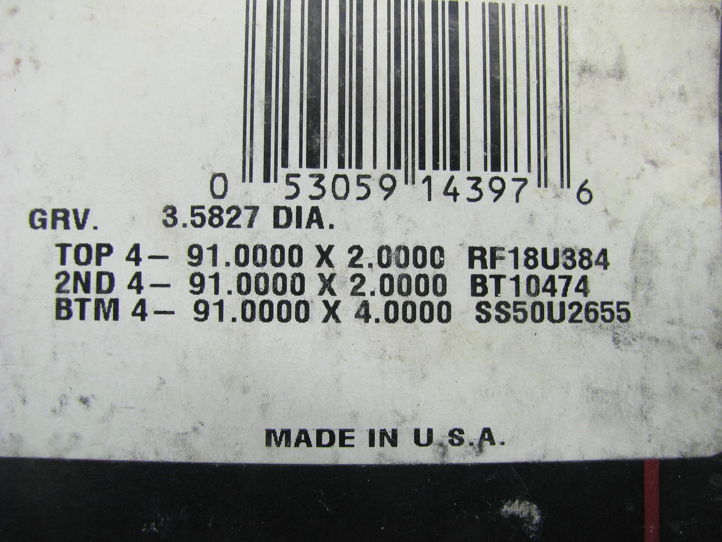 Sealed Power E-440KC Engine Piston Rings - Standard For 1980 Chrysler 2.6L