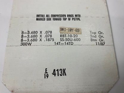 Sealed Power E413K040 Engine Piston Rings .040'' 1980-1982 Ford 255 4.2L-V8