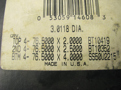 Sealed Power E492X Engine Piston Ring Set STANDARD - 73-75 Audi Volkswagen 1.5L