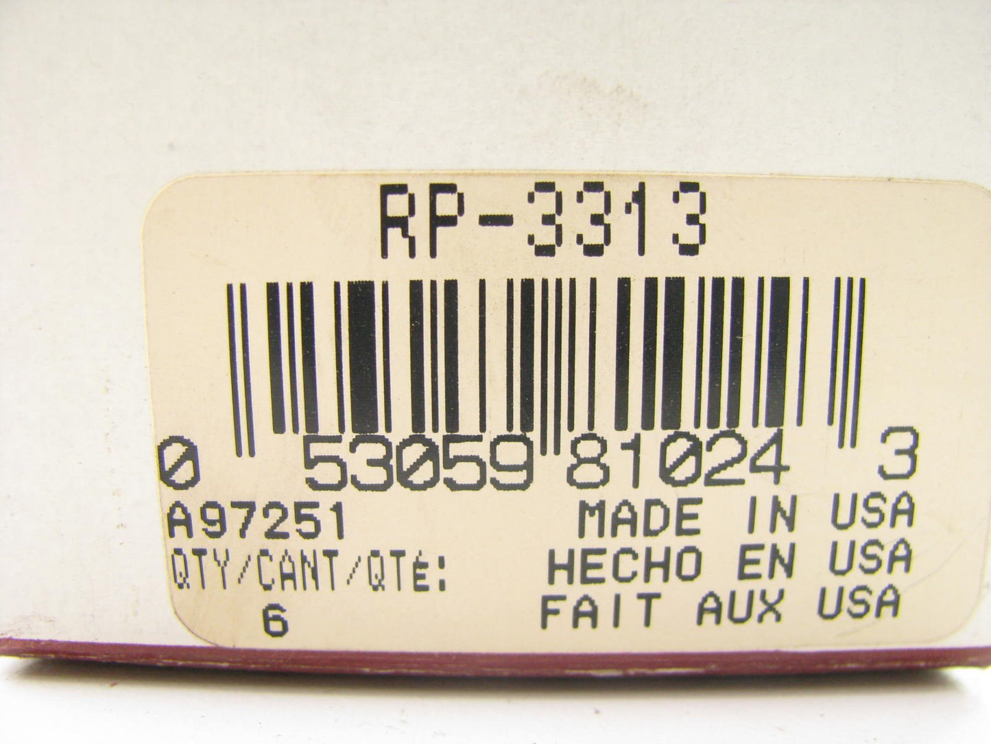 (6) Sealed Power RP-3313 Engine Push Rods - 1986-90 Buick GM Pontiac 3.8L 231 V6