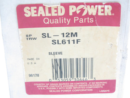 Sealed Power SL-12M Cylinder Sleeve Liner 3.3125'' Bore Cut To Length 3/32'' Wall