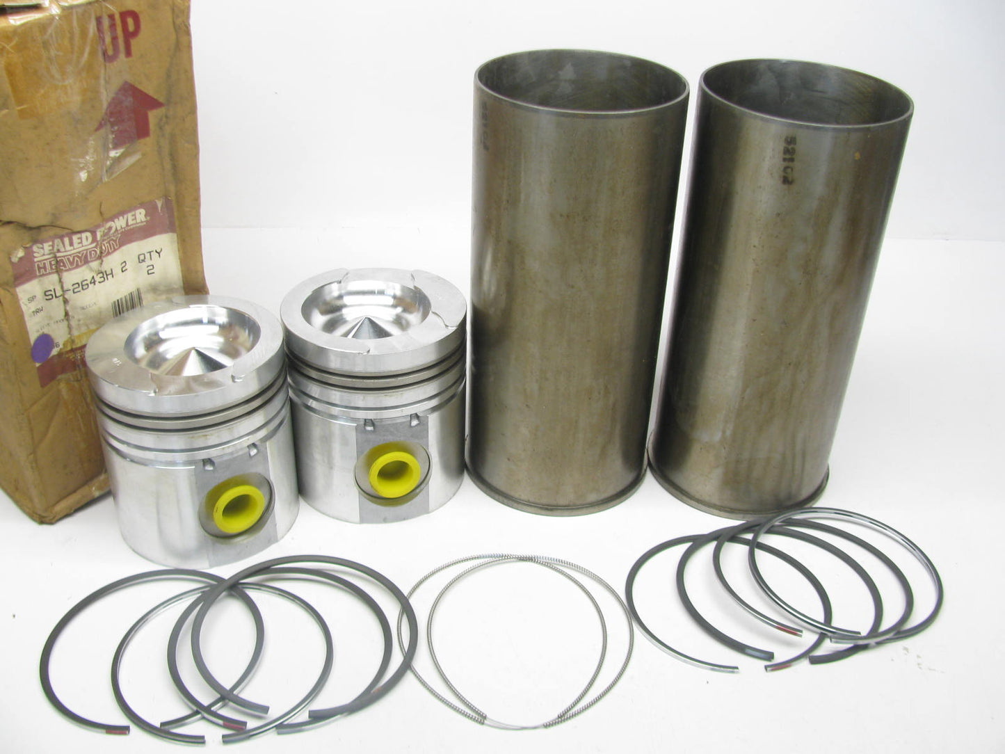 (2) Sealed Power SL2643H Engine Piston Cylinder Kit .002'' Mack 4VH 672 11.0L L6