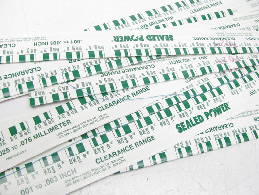 (12) Plastigauge Plastigage Green .001''-.003'' Rod Main Bearing Gauge Strips
