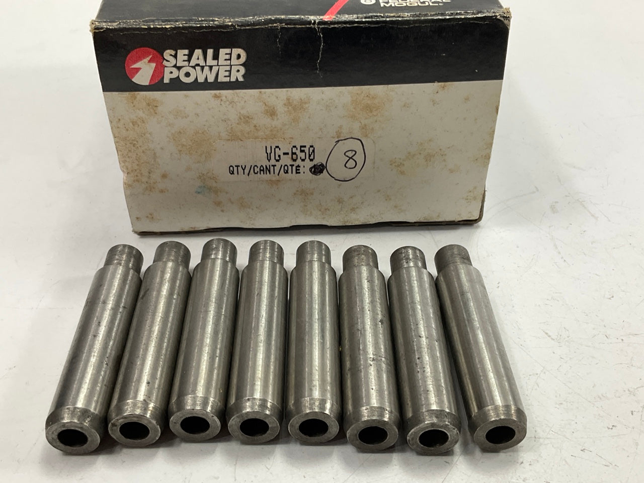 (8) Sealed Power VG-650 Exhaust Valve Guides For Detroit Diesel ''53'' Series