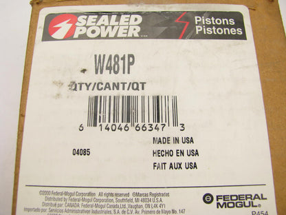 Sealed Power W481P Engine Piston STANDARD Size - 1982-1983 Ford 232 3.8L V6