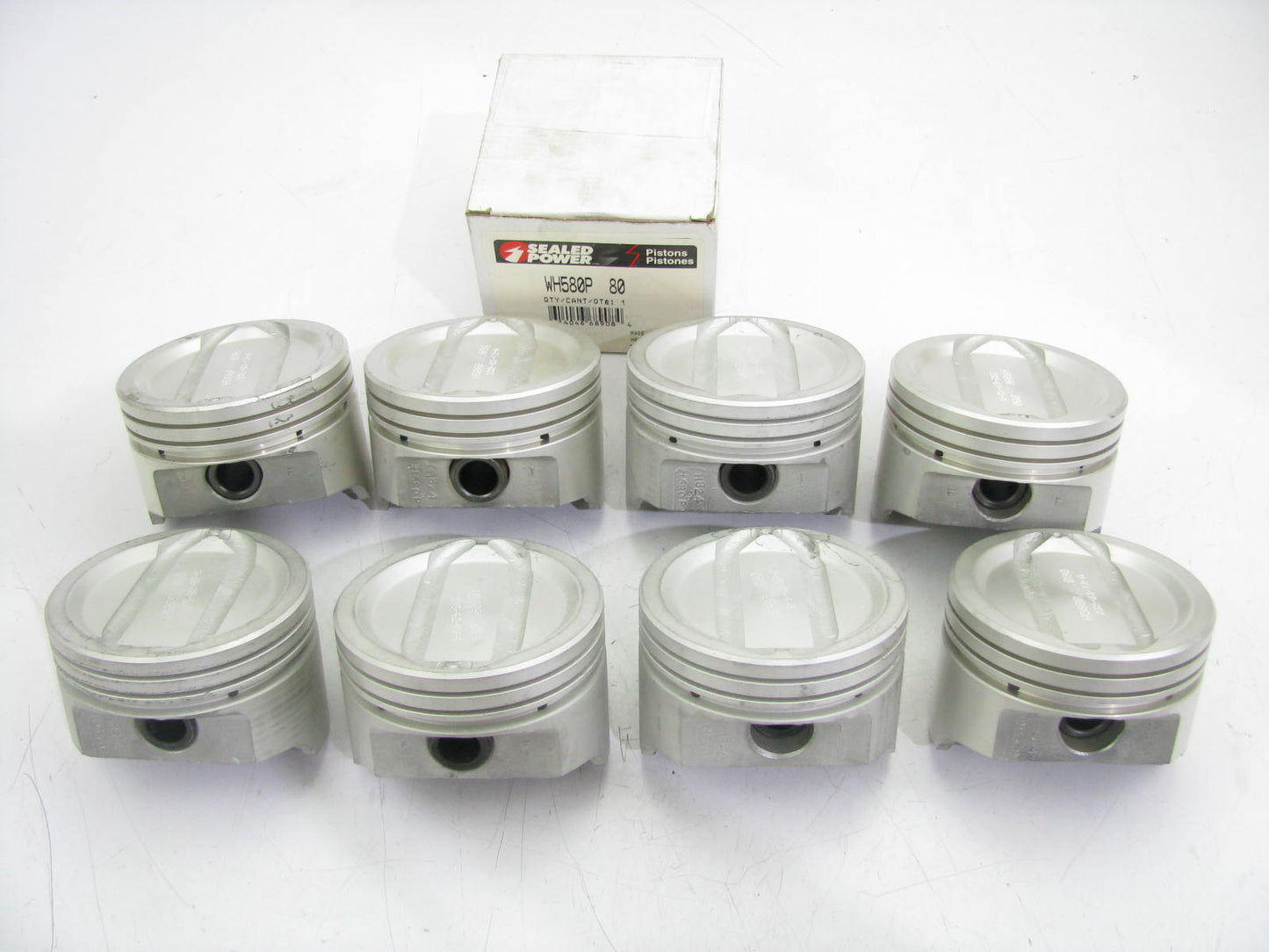 Sealed Power WH580P 0.080'' Oversize Hypereutectic Pistons 1991-95 Chevy 350 5.7L
