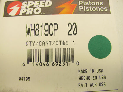 Sealed Power WH819CP Engine Piston 0.020'' Chevrolet 350 5.7L Marine V8 SBC