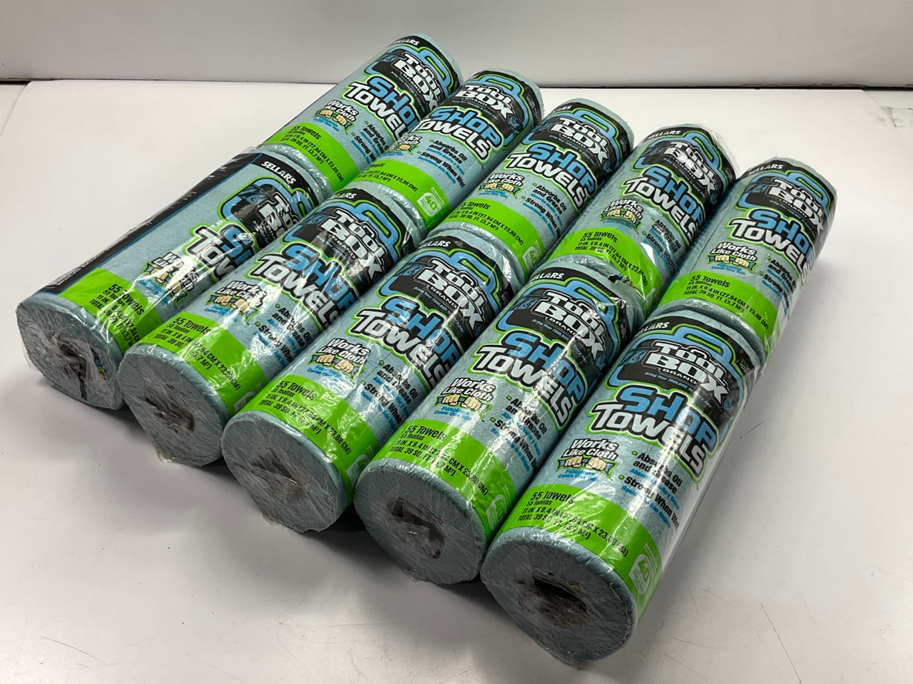 TOOLBOX Z400 Cleaning Wipes Towels Auto Shop Mechanic - 10 Rolls - 550 Towels