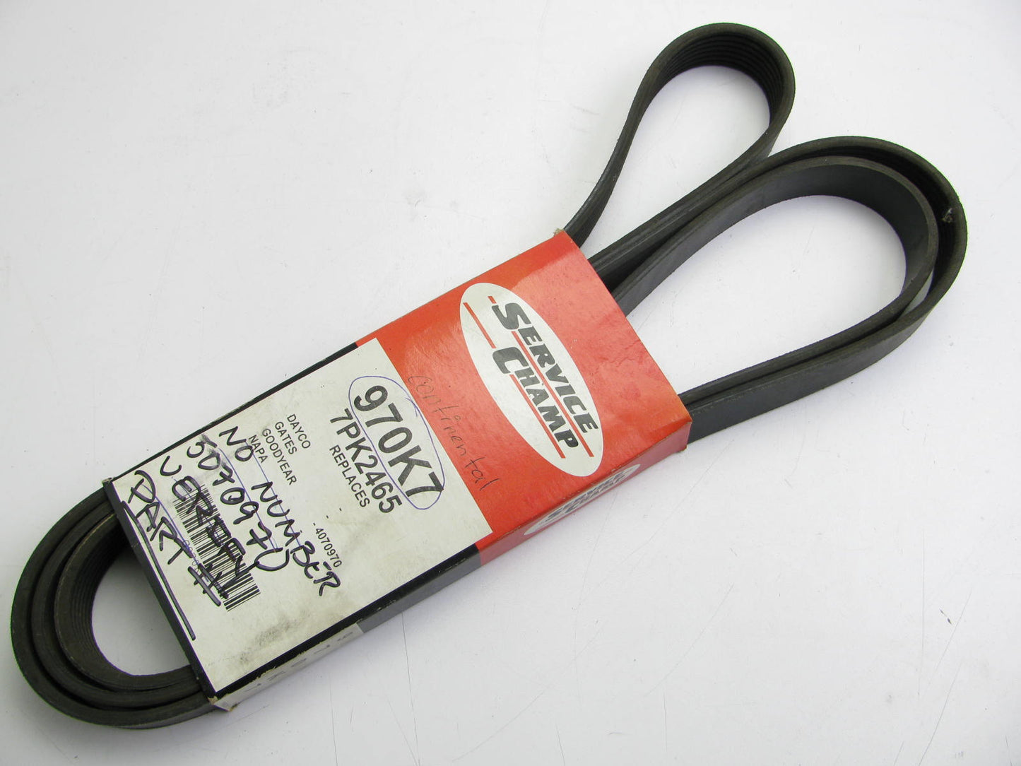 Service Champ 970K7 Serpentine Belt - 0.98'' X 97.00'' - 7 Ribs
