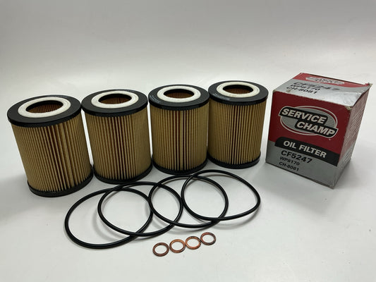 (4) Service Champ CF5247 Engine Oil Filter