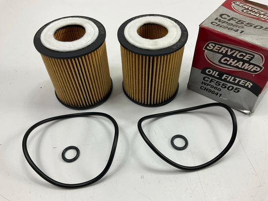 (2) Service Champ CF5505 Engine Oil Filter
