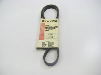 Service Pro 520K5 Serpentine Belt - 0.69'' X 52.50'' - 5 Ribs