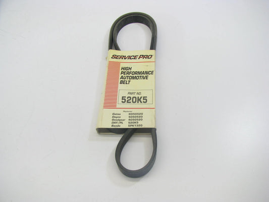 Service Pro 520K5 Serpentine Belt - 0.69'' X 52.50'' - 5 Ribs