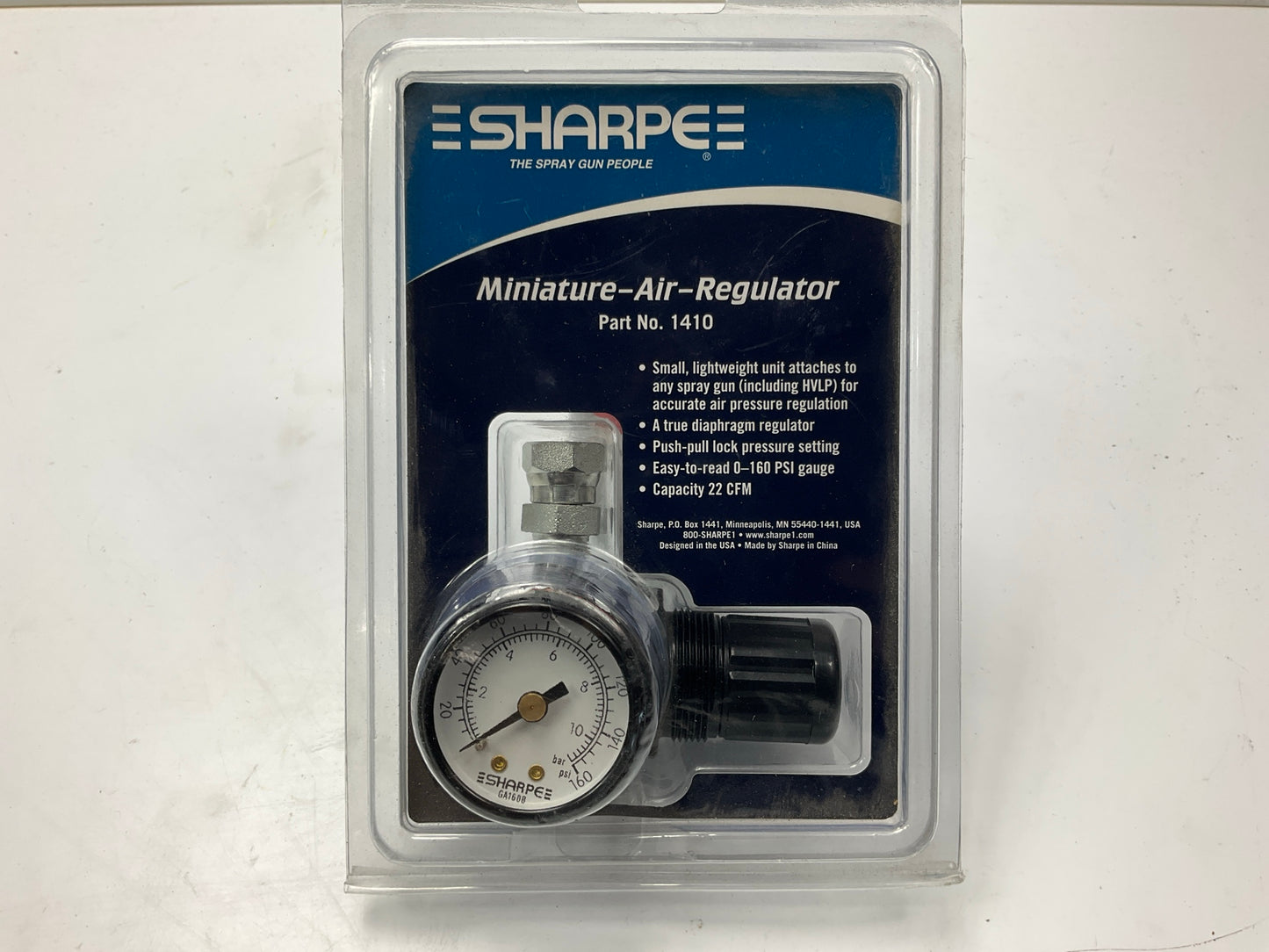 Sharpe 1410 Mini Air Regulator With Gauge