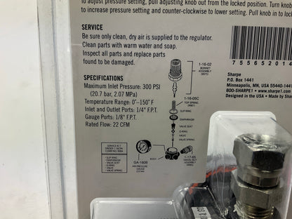 Sharpe 1410 Mini Air Regulator With Gauge