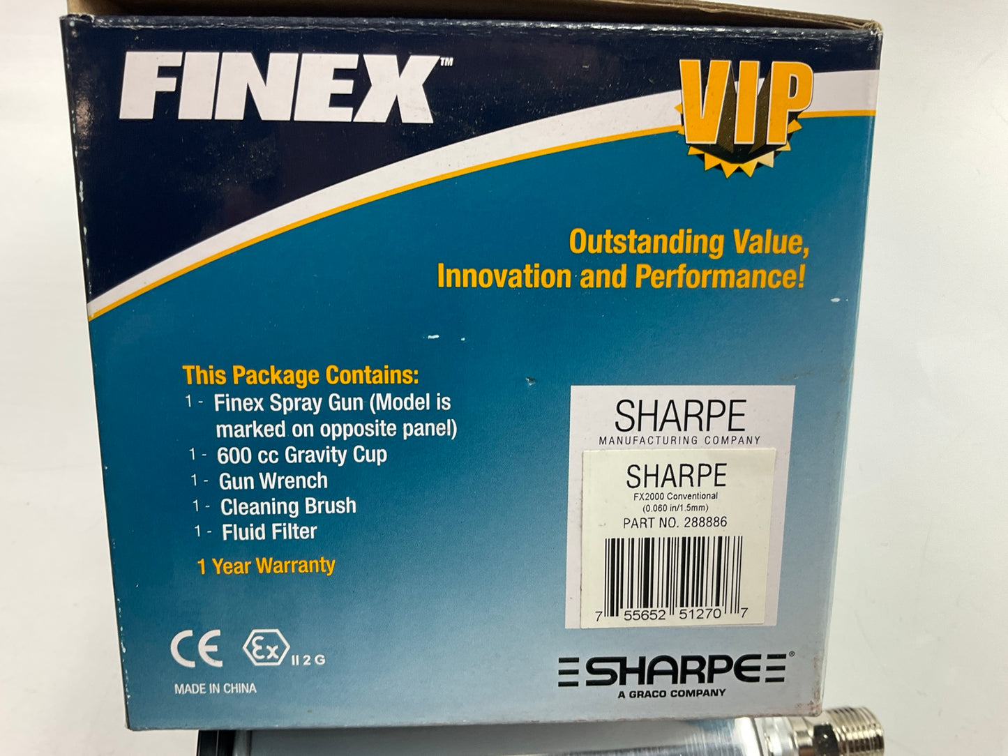 Sharpe 288886 Graco-e Finex FX2000 Conventional Paint Spray Gun Kit, 1.5mm