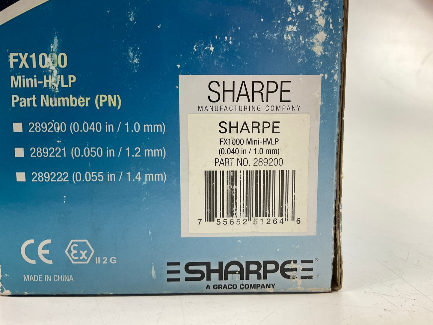 Sharpe 289200 Mini Spray Gun FX1000 Mini HVLP FX2000 Conventional