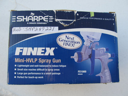 SHARPE 289221 FX1000 FINEX Series Mini HVLP Paint Spray Gun, 1.2mm Nozzle