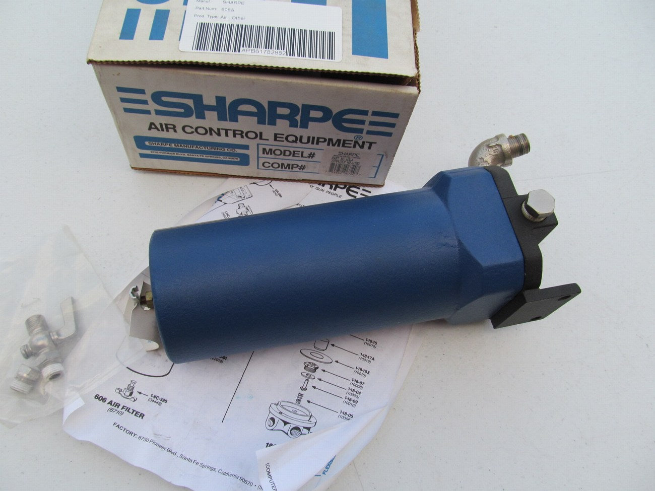 Sharpe 606A Air Control Unit Filter, 120 CFM