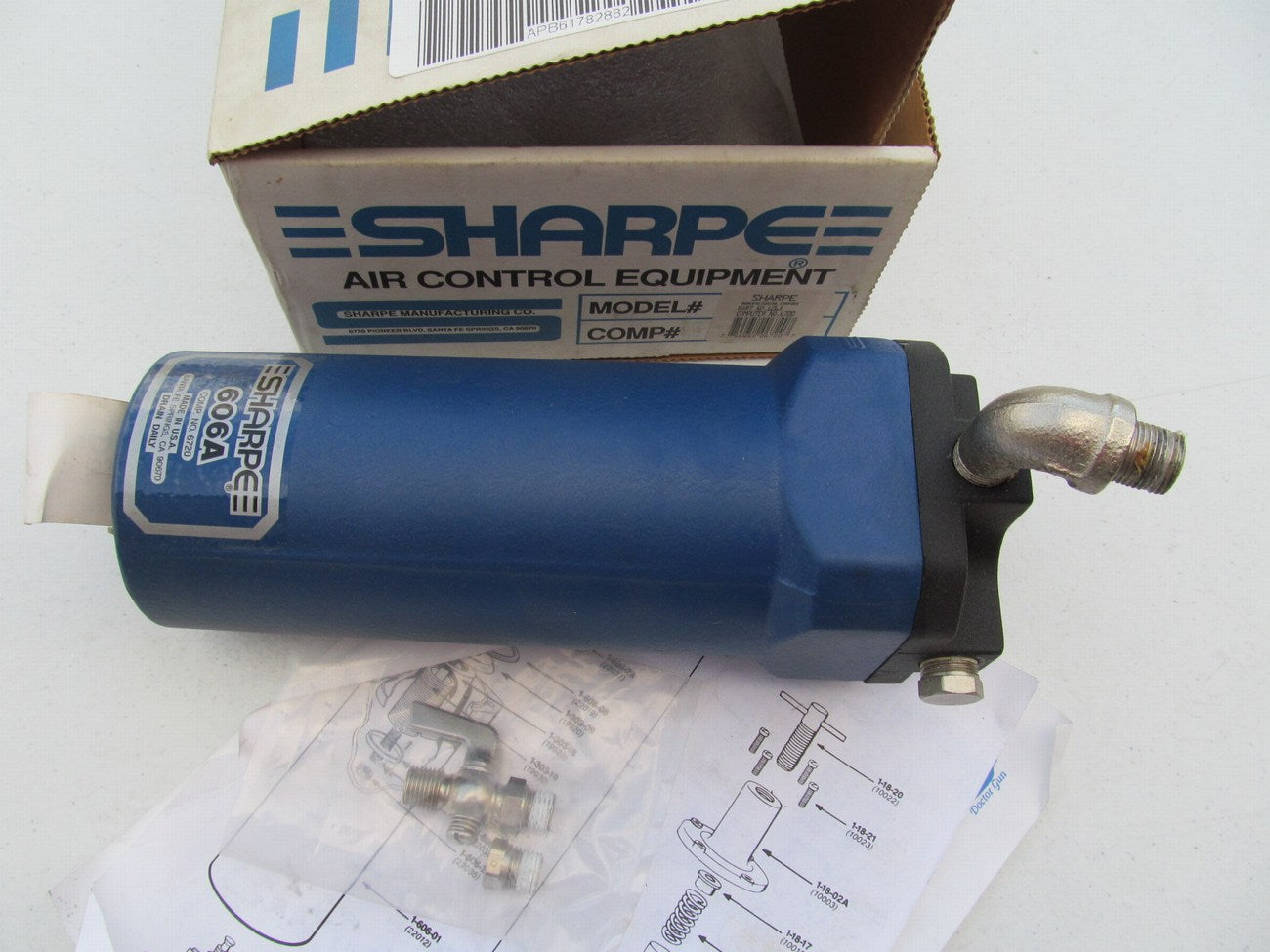 Sharpe 606A Air Control Unit Filter, 120 CFM