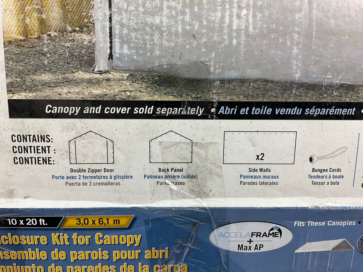 ShelterLogic 25775 Enclosure Kit For Max AP 20ft. X 10ft. Outdoor Canopy Tent