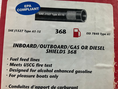 50' Sierra Shields 16-368-0386 Marine 3/8'' Low Permeation Fuel Hose USCG A1-15