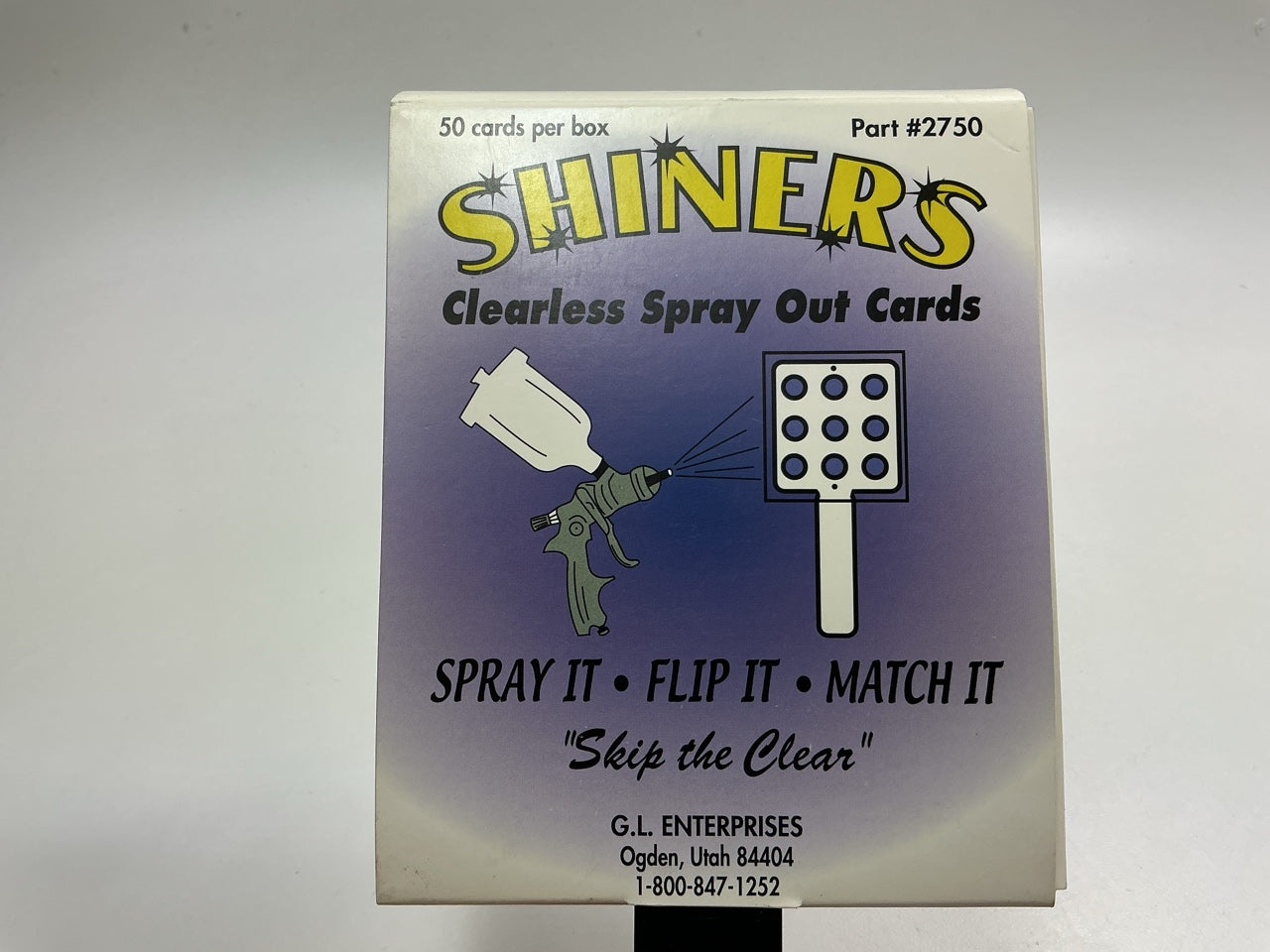 Shiners 2750 Clearless Spray Out Cards Spray It, Flip It, Match It - 50 / Box