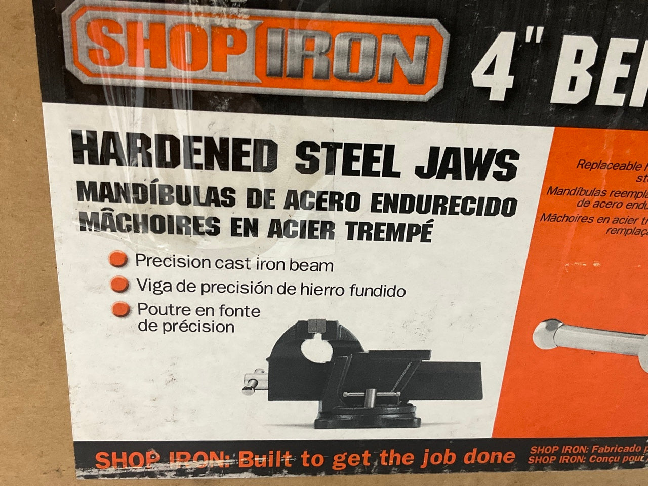 Shop Iron 22010 4'' Bench Vise - Hardened Steel Jaws