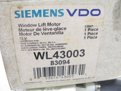 Siemens Vdo WL43003 FRONT Power Window Motor 83094
