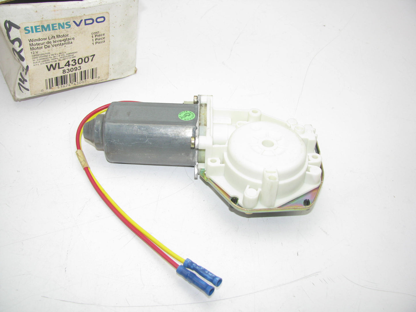 Siemens WL43007 FRONT Left Power Window Motor 1980-93 Ford Mustang, 81-86 Capri