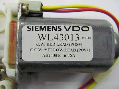 Siemens Vdo WL43013 Power Window Motor - Front Left Drivers Side